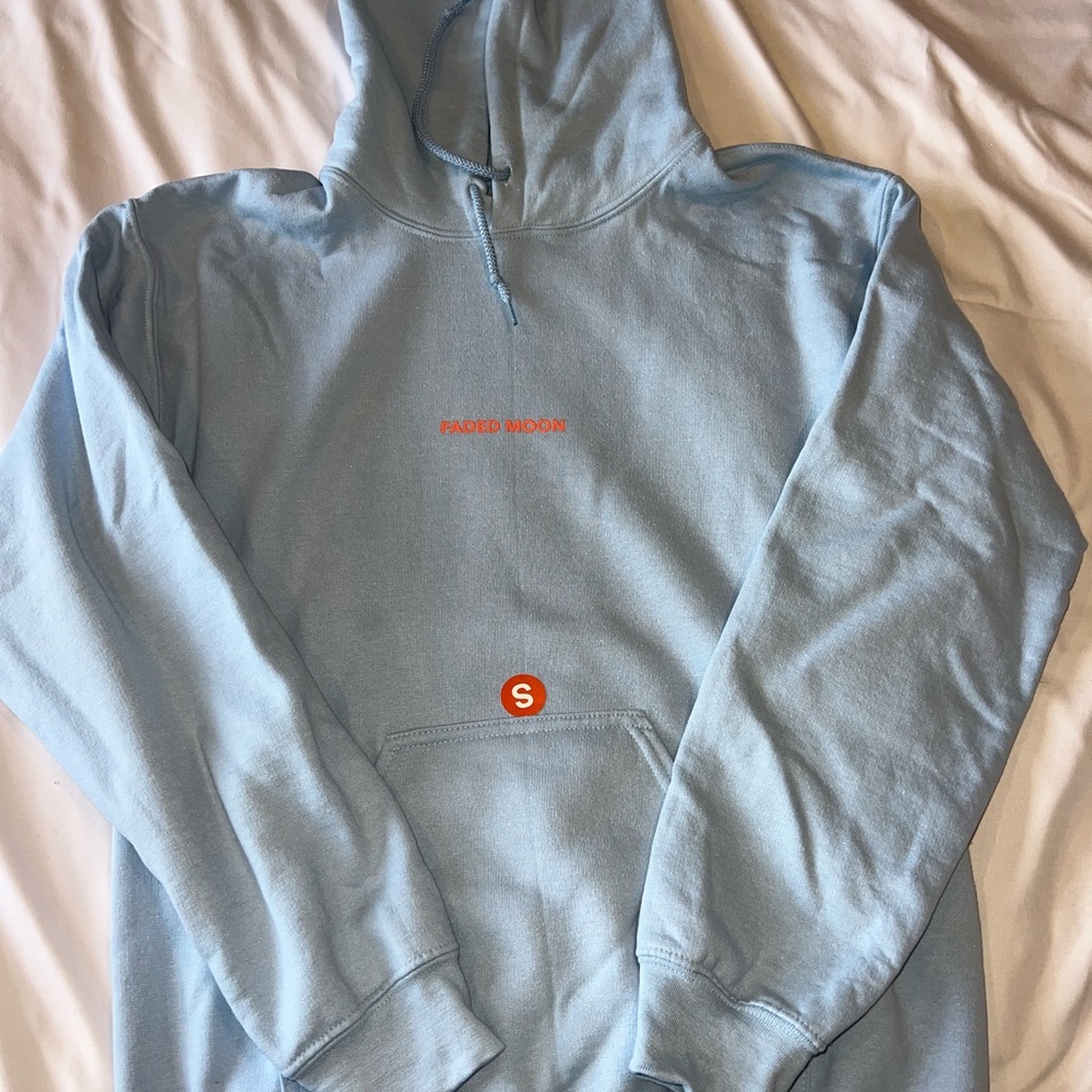 Faded Moon Blue Hoodie